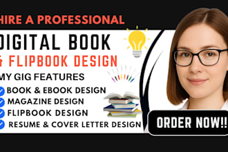 do interactive book design, flipbook, tourism, workbook, canva book design