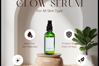 design 3d mockup design for your skincare product