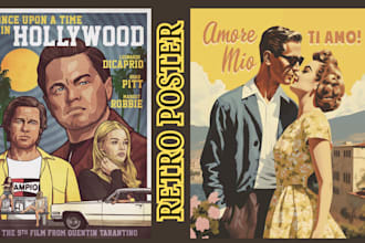 design classic, retro vintage poster, movie posters
