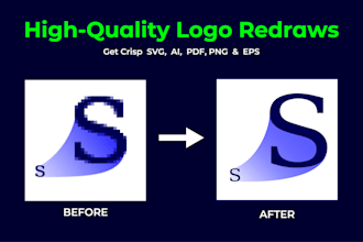 fix blurry logo and deliver sharp, scalable versions in all formats