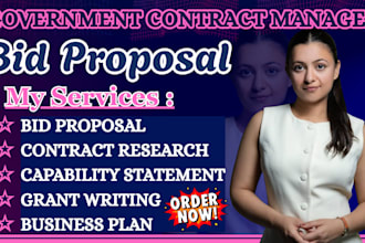 bid proposal, rfp, grant writing, rfq, rfi, capability statement, business plan
