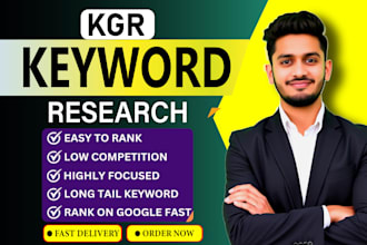 do kgr keyword research for google SEO rank and affiliate