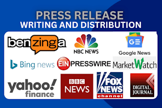 do press release writing and distribution and submit press release