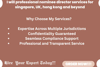 professional nominee director services for singapore, UK, hong kong and beyond