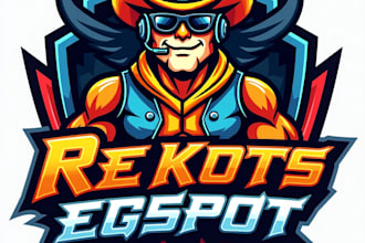 design high quality esport rodeo mascot logo with unlimited revision