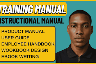 create training manual employee handbook user manual sop workbook product manual