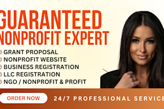 handle US llc registration, nonprofit 501c3,ein, uei, samgov, cage code, grant