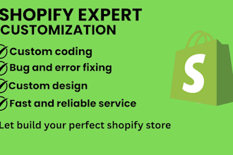 do shopify bug fix, custom coding shopify customization