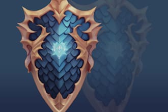 create 3d props for the character, environment