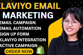 setup manage shopify email marketing klaviyo flows automation mailclimp campaign