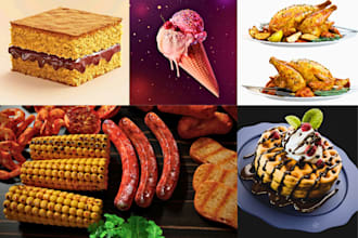 render 3d food model realistic 3d food commercial animation cgi 3d food video ad