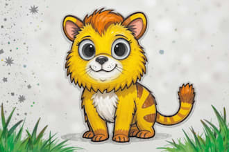 draw animal cartoon illustration