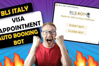 build bls appointment bot, script bls, vfs bot, tls bot, autofill bot,ticket bot