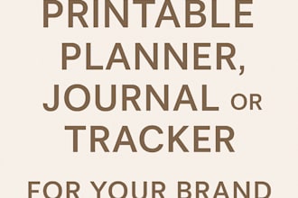 design a custom printable planner, journal or tracker for your brand