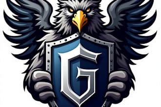 design high quality esport griffin king mascot logo with creative concepts