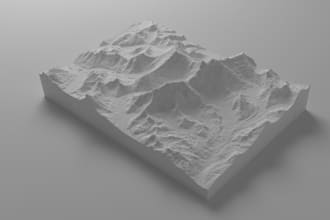 create a 3d terrain stl object