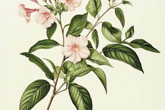 draw botanical illustrations of flowers, plants and fruits