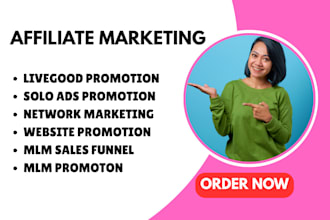 do exclusive livegood MLM promotion, affiliate website link promotion, MLM leads