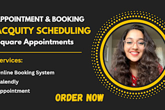 set up acuity scheduling, square, booking appointments, calendly