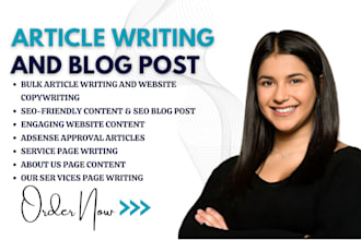 do bulk article writing, copywriting website SEO blog post for google adsense