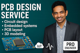 do pcb design schematic design develop firmware code iot solution for arduino