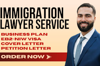 be online lawyer and draft an eb2 niw visa petition or cover letter immigration