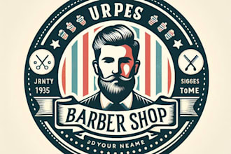design modern luxury logo for barber shop and beauty salon