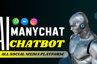 create a custom manychat chatbot for facebook, instagram or whatsapp chatbot