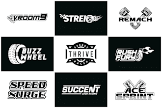do automotive car racing team number sports auto wash repair detailing logo