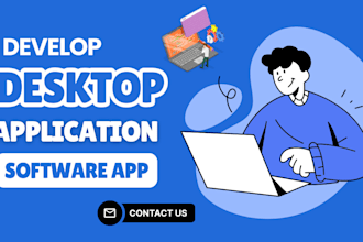 build custom desktop app, crm software, web portal, web app, flutter, hrp csharp