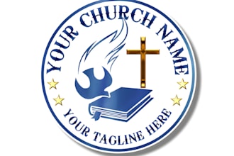 create premium christian ministry religious and church logo