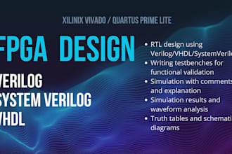 design fpga projects using verilog or systemverilog or vhdl