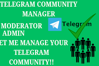 be your telegram community manager with 20 chatters in crypto projects