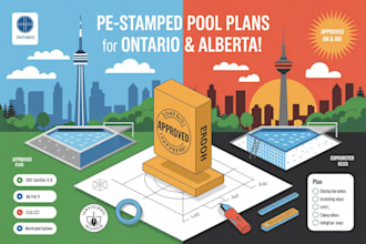 design ontario alberta swimming pool plan pe stamp for permit