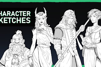 draw character sketches or concept art for your rpg