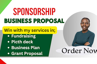 write design sponsorship proposal, fundraising letter pitch deck non profit