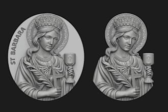 do 3d bas relief, 3d coin model, cnc design, 3d coin pendant for 3d printing