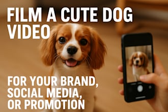 film a cute dog video for your brand, social media, or promotion