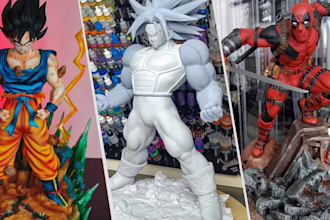 3d print, model, and paint custom miniatures, busts, terrain, figures, dioramas