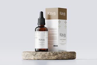 cosmetic and skincare product label and packaging design