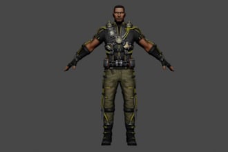 create HQ 3d character model for games, animation, or VR