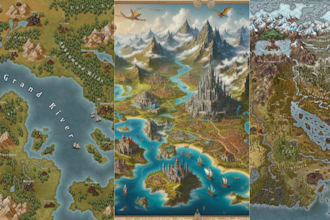 design fantasy map illustration fantasy city map fantasy world map cartography