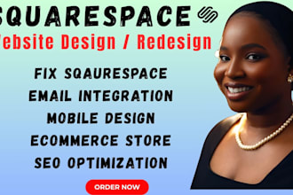 fix squarespace website design, mobile layout, speed, and SEO issues