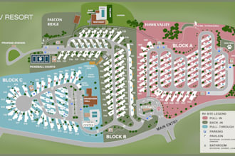 do 2d vector map, site map , rv park, campground park, festival map, site plan