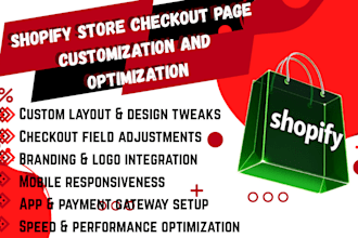 customize and optimize your shopify store checkout page