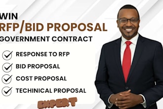 write rfp proposal, bid proposal government contract research response to rfp