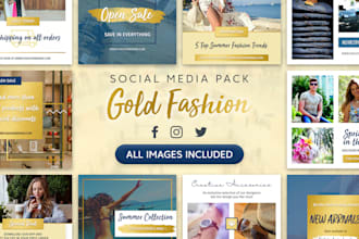 create 30 unique social media posts designs
