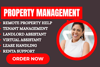 provide professional remote property management admin support for landlords