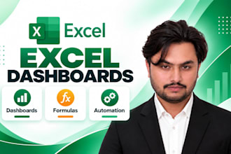 create microsoft excel dashboards, formulas and vba automation