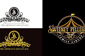 create or redesign modern luxury elegant gold foil  logo design